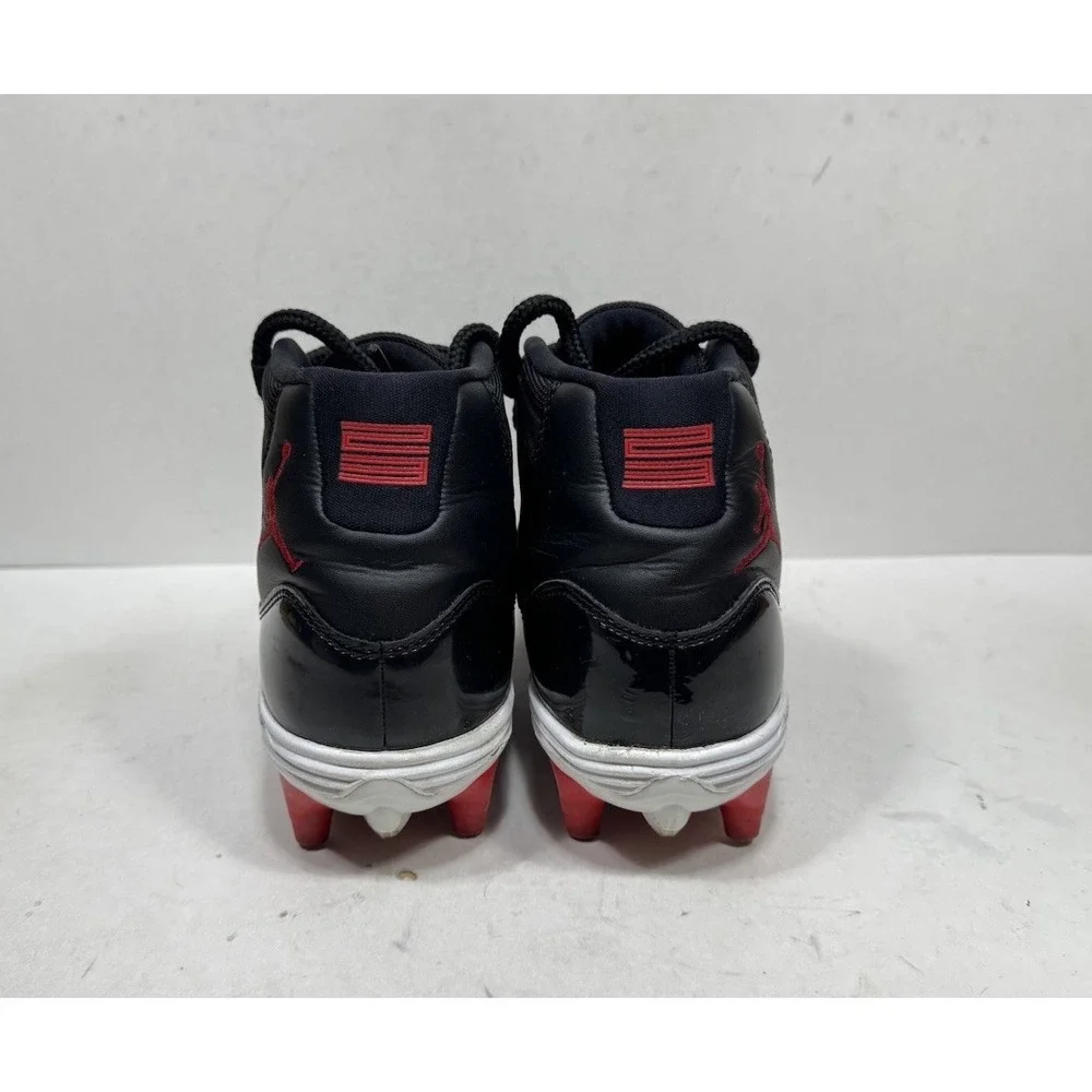 Nike Air Jordan 11 Retro TD Football Cleats Bred Black AO1561-010 Mens Size 8